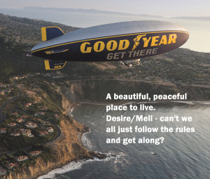 Good Year Blimp Horcada Bluff Cove - Annotated & Cropped